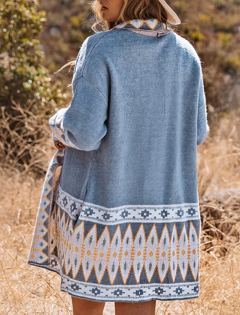 Boho Knit Open Front Cardigan [NON-RETURNABLE]