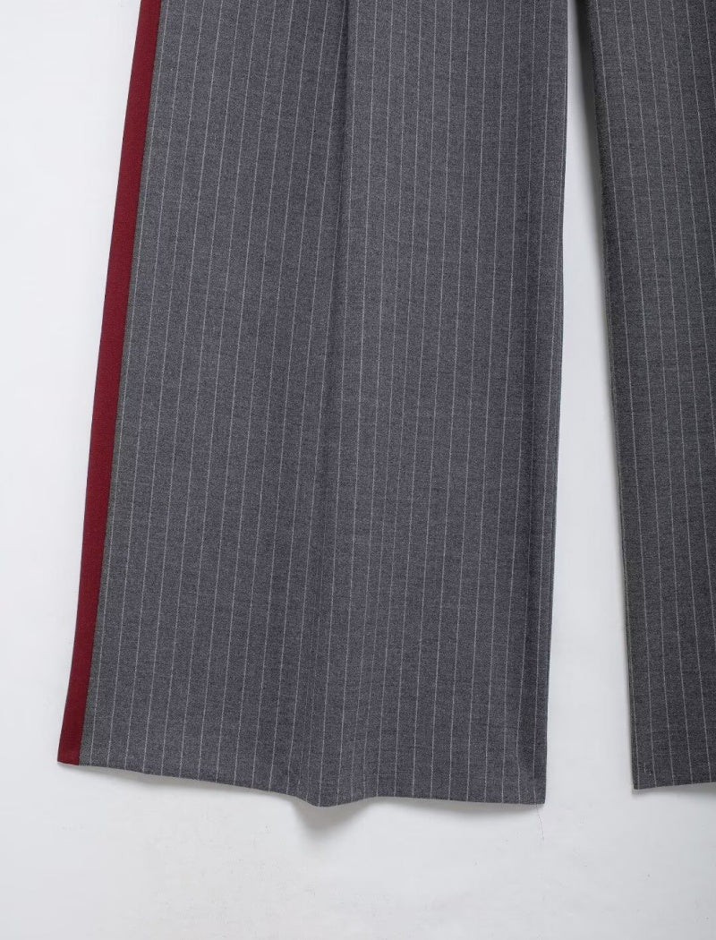 Side-Stripe Wide-Leg Pants