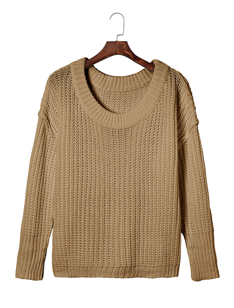 Loose Fit V-Neck Knit Sweater