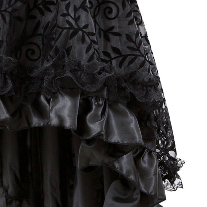 High-Low Ruffle Lace Skirt