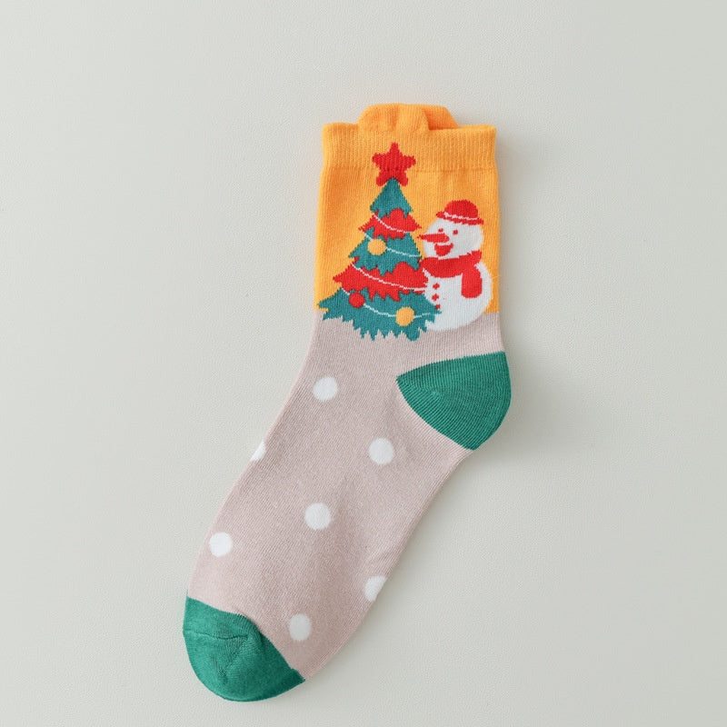 Festive Santa Socks with Stars