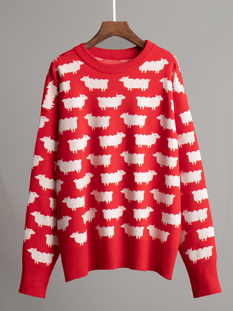 Animal Graphic Oversized Sweater