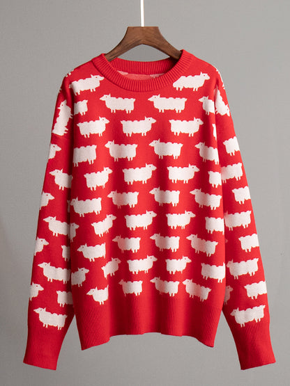 Animal Graphic Oversized Sweater