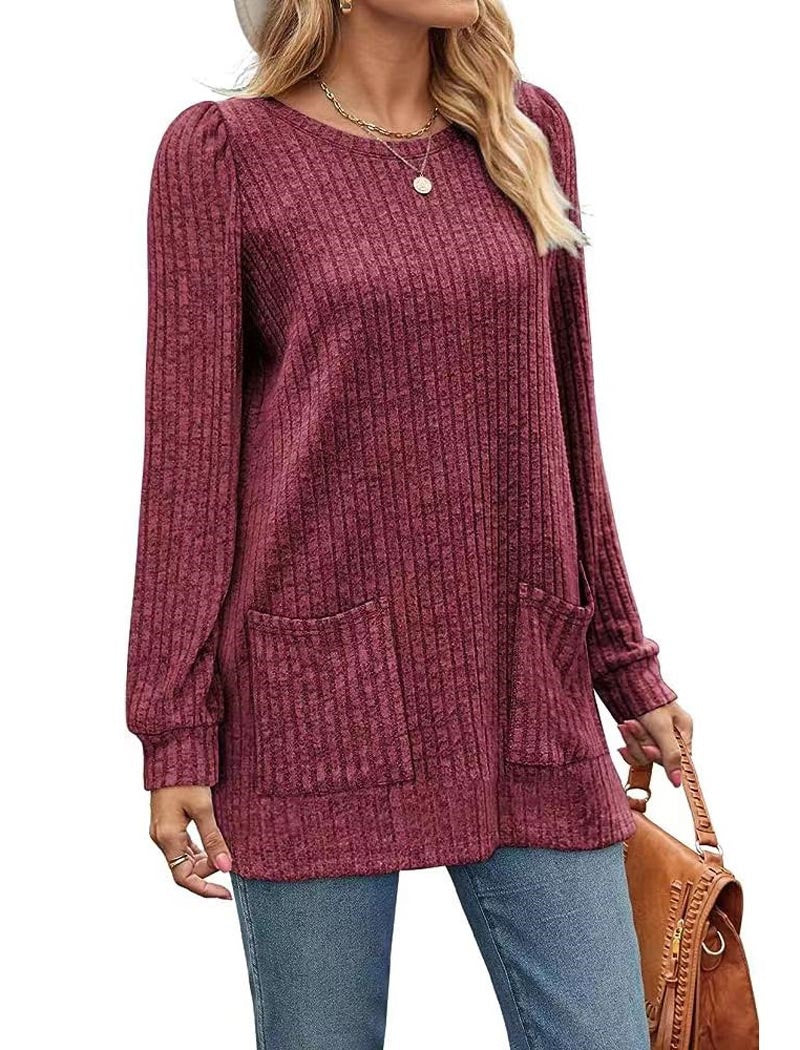 Pocket Loose-Fit Puff Sleeve Top