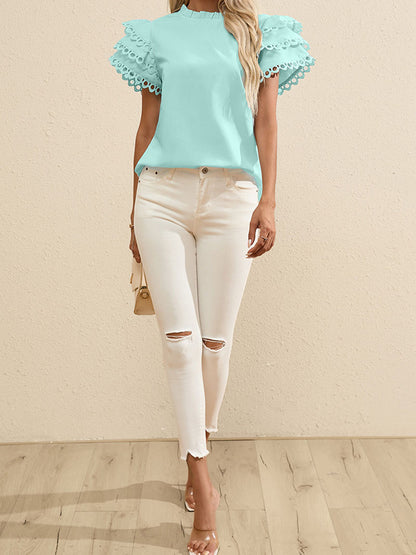 Ruffled Sleeve Top