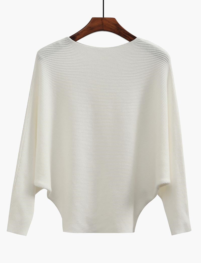 Relaxed Fit Ribbed Knit Sweater