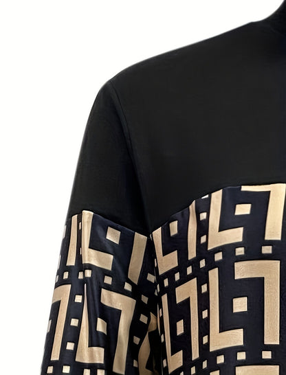 Two-Piece Monogram Print Hoodie and Jogger Set