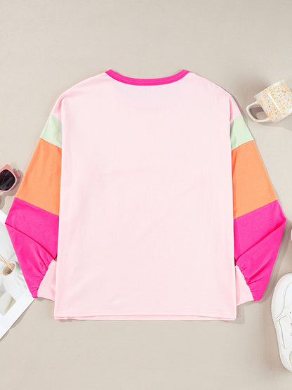 Colorblock Long-Sleeve Top