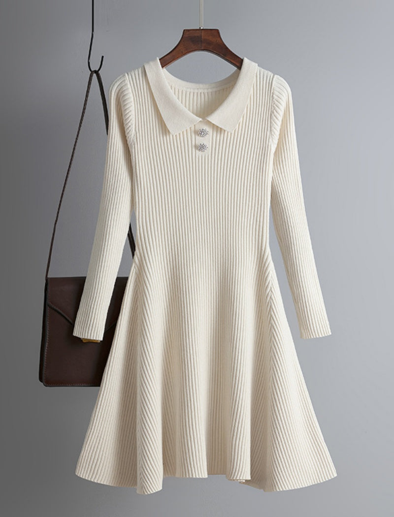 Long Sleeve Ribbed Knit Dress