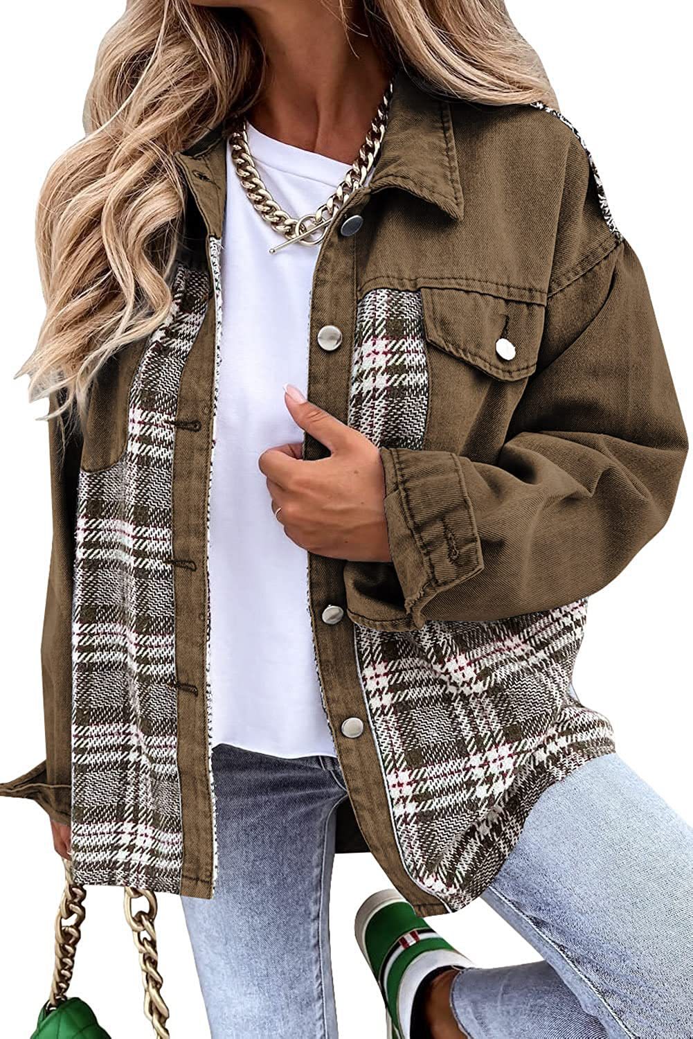 Patchwork Plaid Jacket