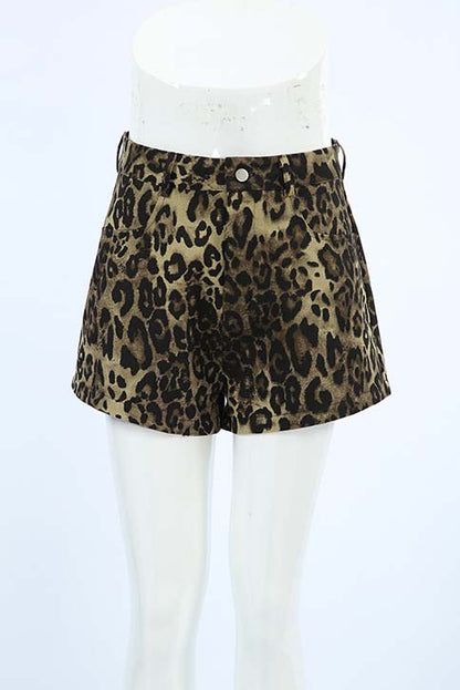 Leopard Print Shorts