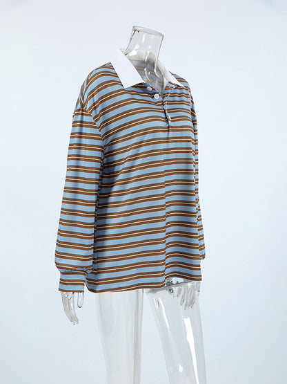 Striped Collared Top