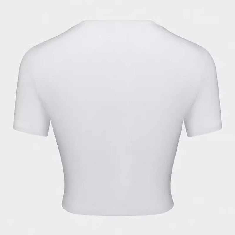 Cropped Cherry Print Tee