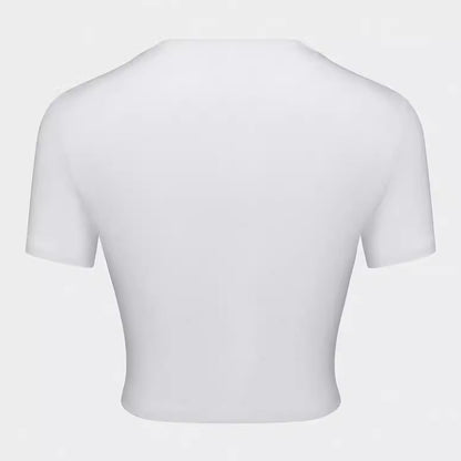 Cropped Cherry Print Tee