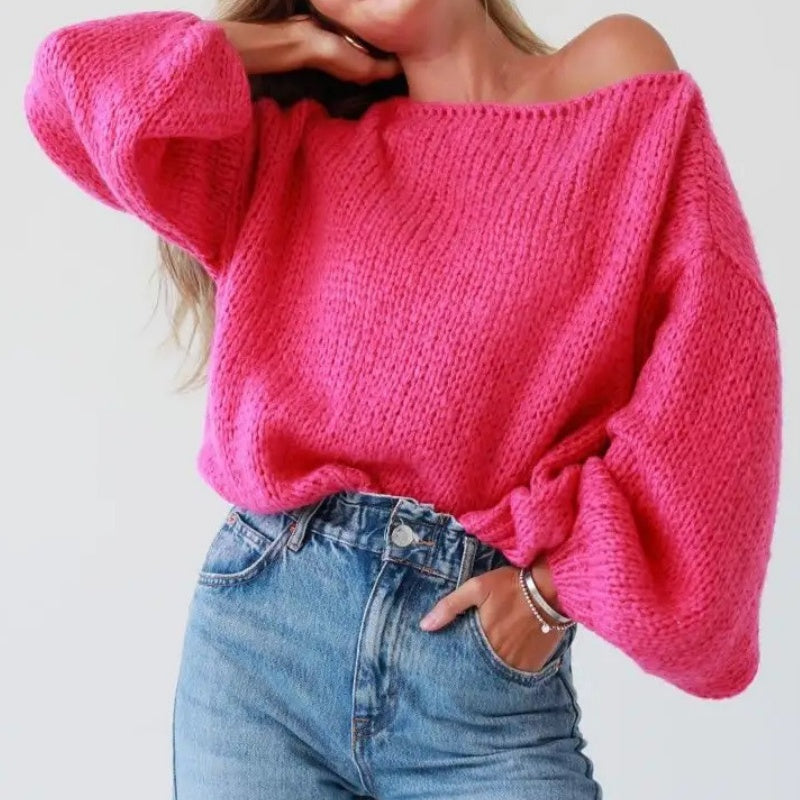 Oversized Knit Pullover Sweater