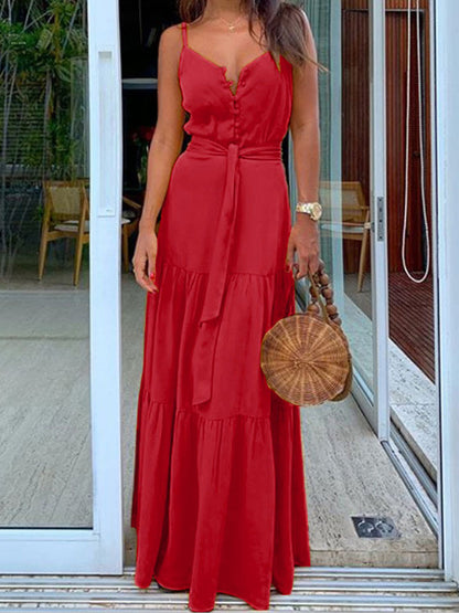 Self-Tie Maxi Cami Dress