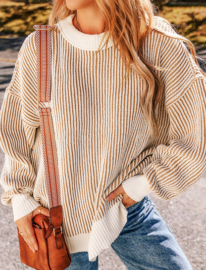 Striped Loose Knit Sweater