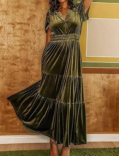 Tiered Maxi Dress with Empire Waist