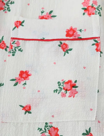 Floral Print Casual Lounge Set