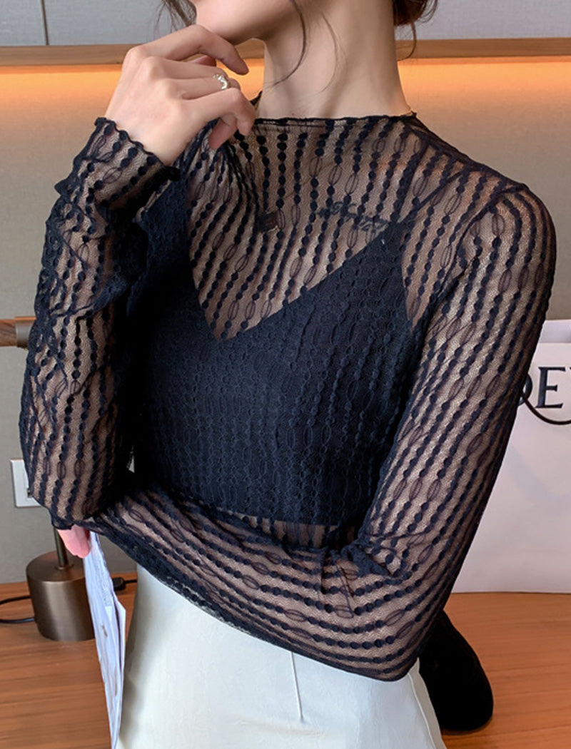 Mesh Long-Sleeve Top