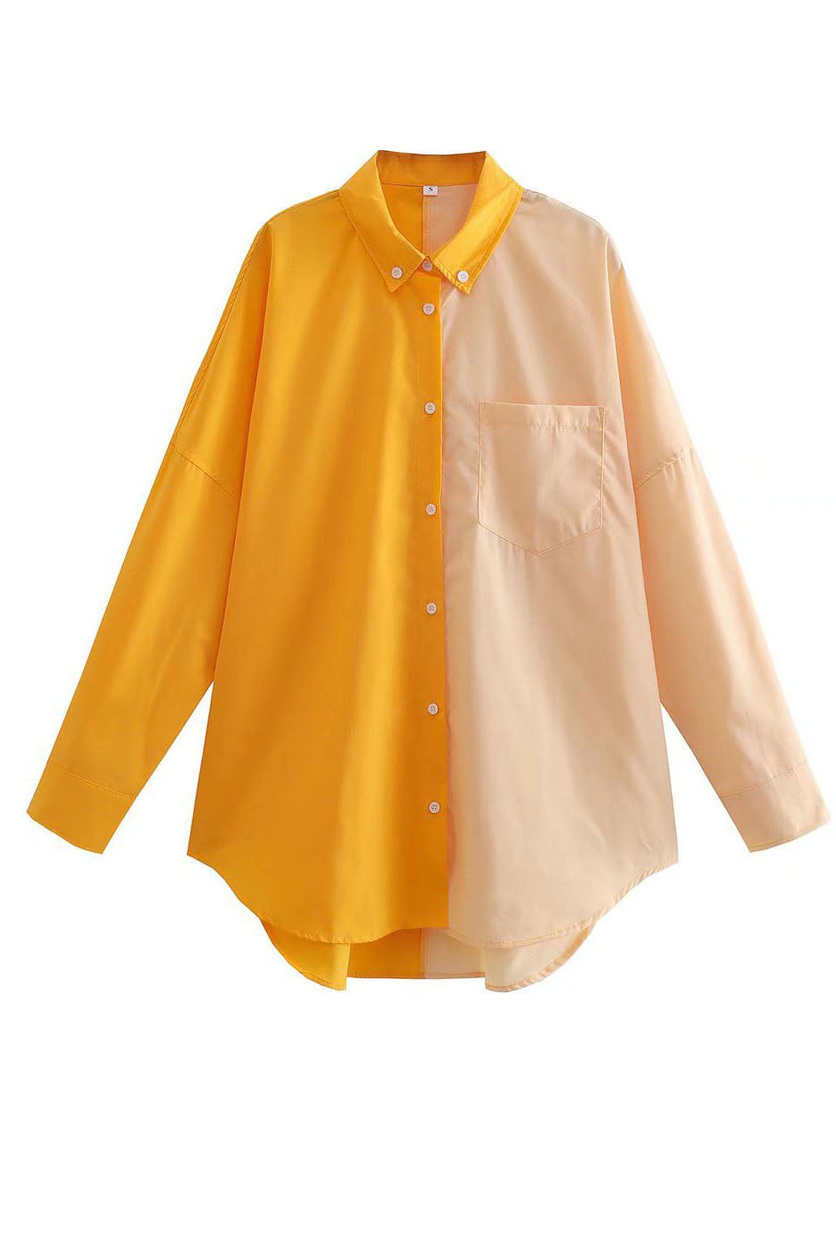 Colorblock Button-Front Shirt