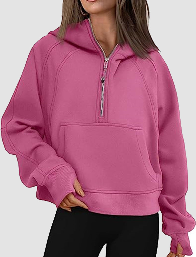 Half-Zip Oversized Hoodie