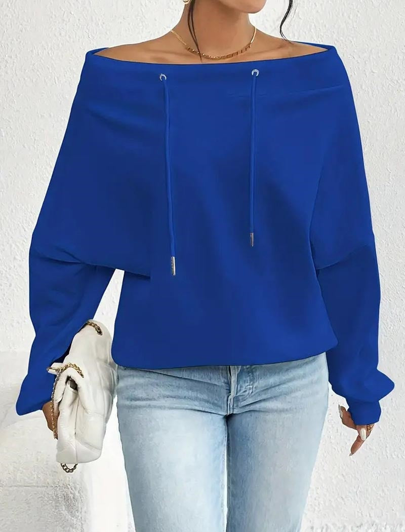 Off-Shoulder Drawstring Top