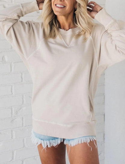 Relaxed Fit Long-Sleeve Top