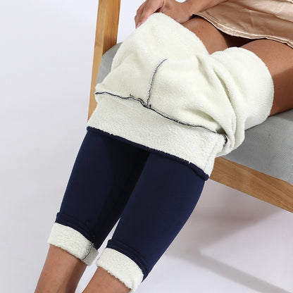 Fleece-Lined Skinny Lambswool Leggings