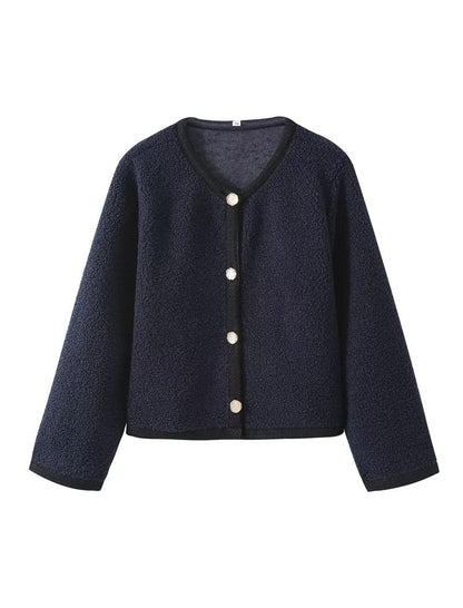 Fleece Buttoned Cardigan