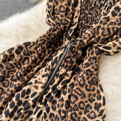 Leopard Print Wide-Leg Jumpsuit