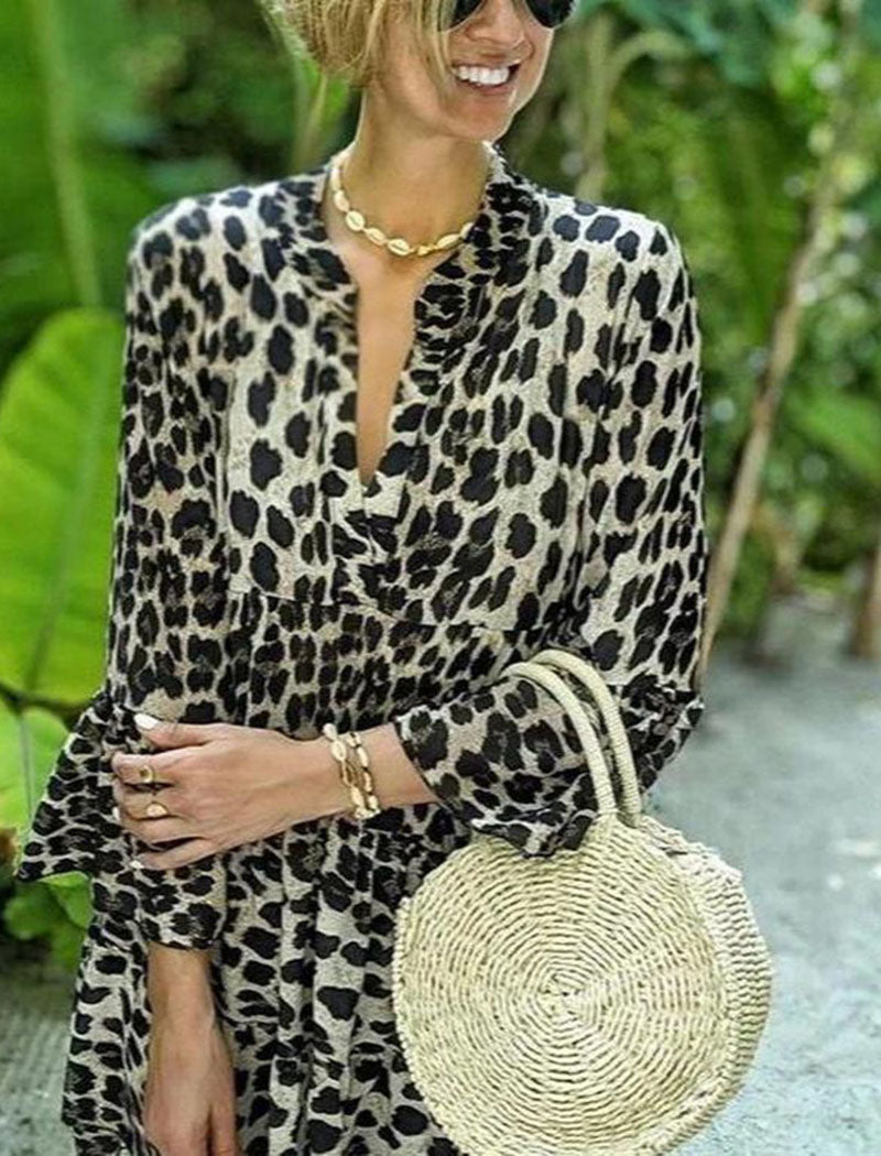 Leopard Print Maxi Dress