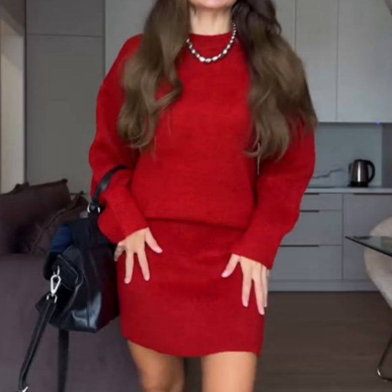 Two-Piece Sweater and Skirt Set