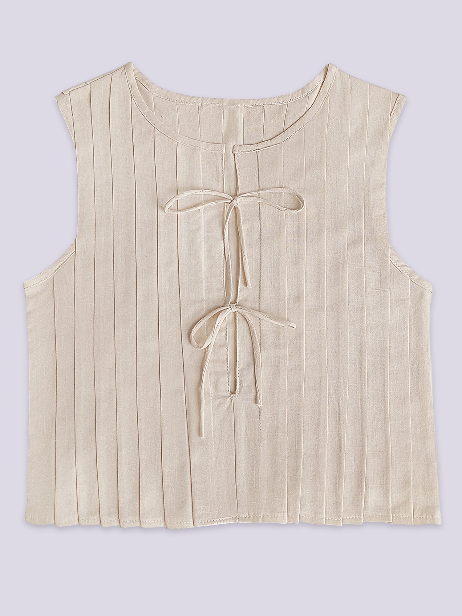 Tie-Front Sleeveless Top