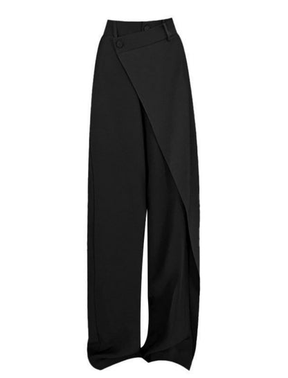 Wide-Leg Pants with Wrap Overlay