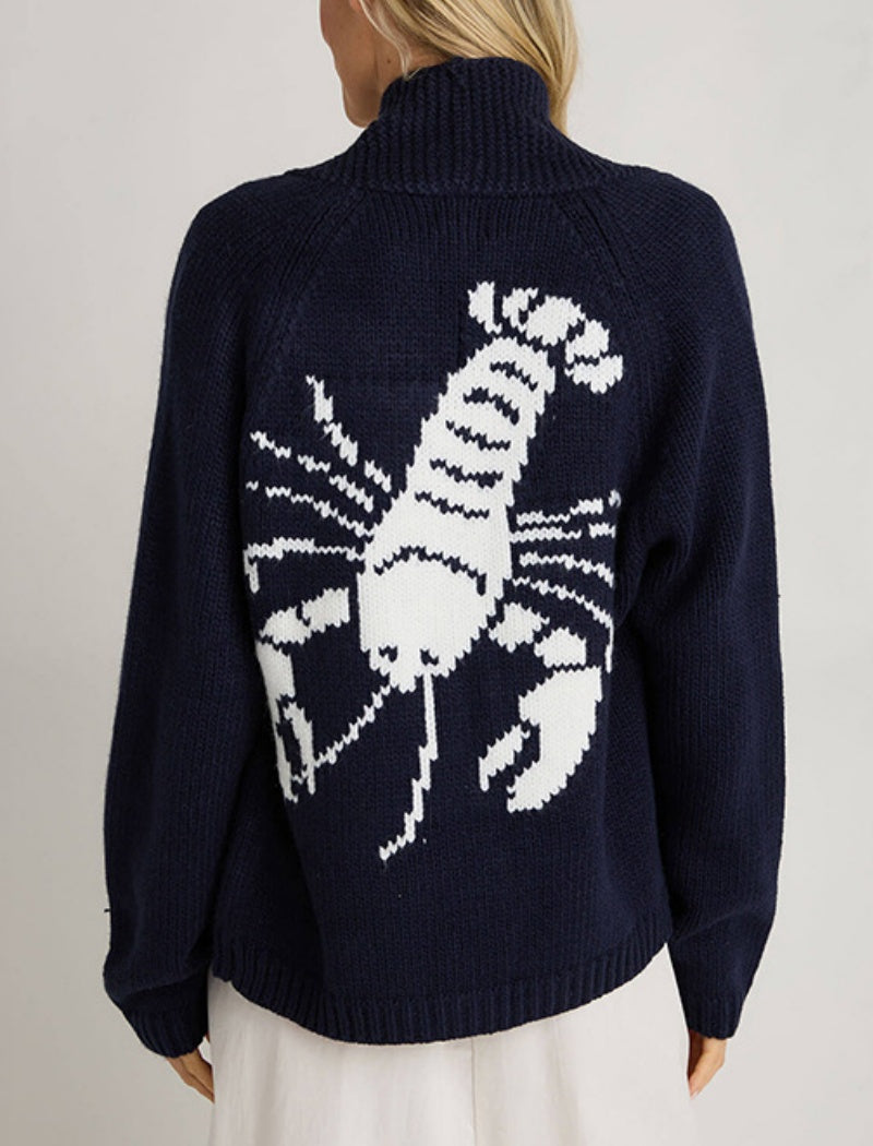 Lobster Pattern Knit Sweater