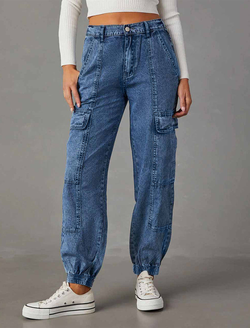 Elastic Waist Drawstring Loose Pants