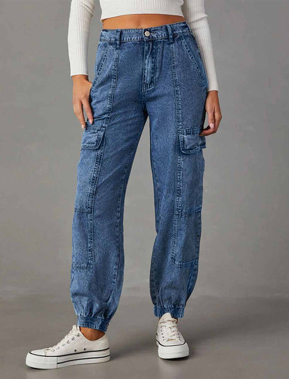 Elastic Waist Drawstring Loose Pants