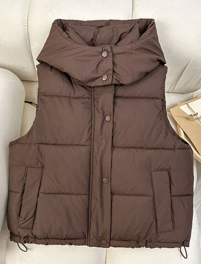 Hooded Quilted Puffer Vest