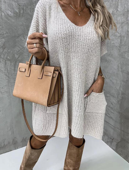 Oversized Knit Sweater Dress