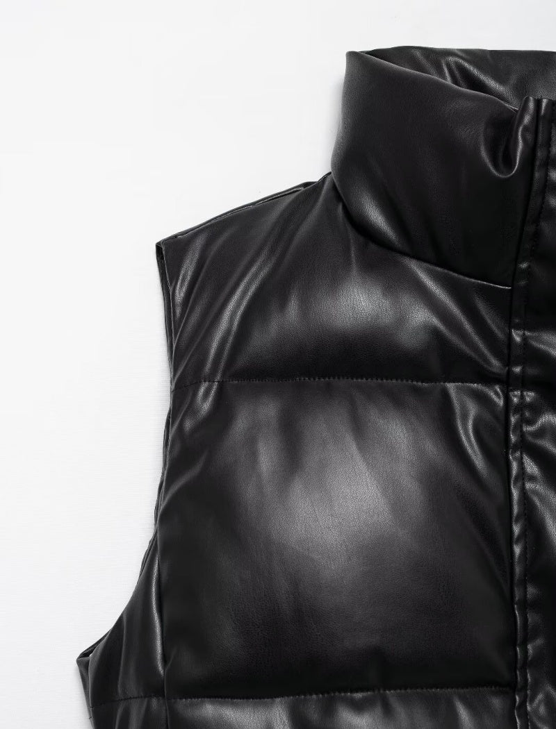 Padded Cropped Puffer Vest