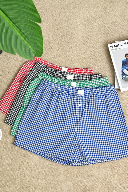 Gingham High-Rise Shorts