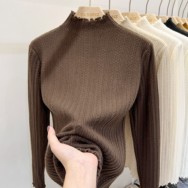 Ribbed High-Neck Sweater