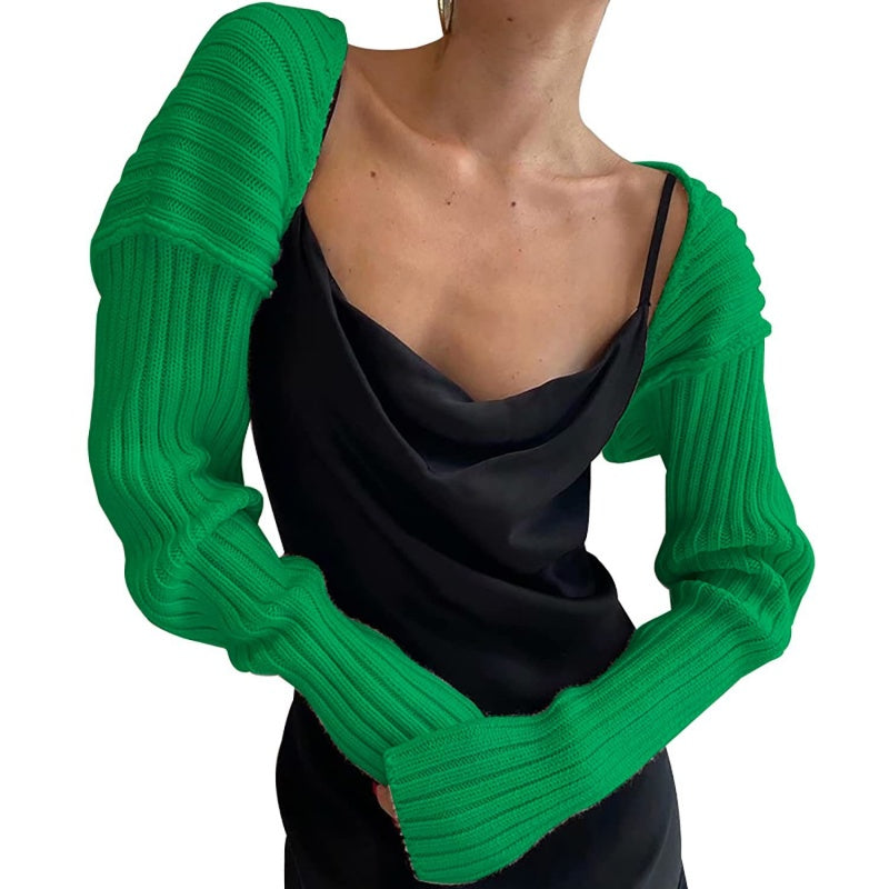 Ribbed Knit Arm Warmer Bolero