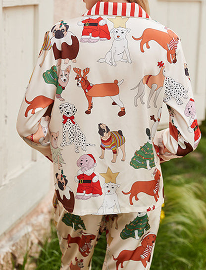 Playful Animal Print Pajama Set