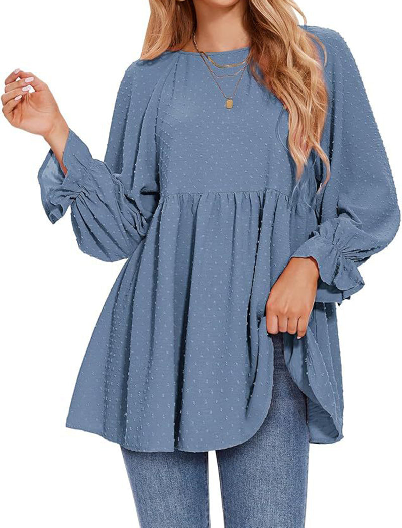 Ruffle Sleeve Shirt Blouse