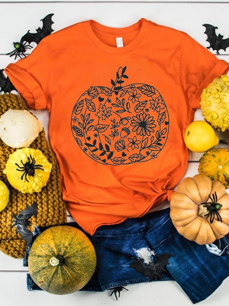 Halloween Graphic Print T-Shirt