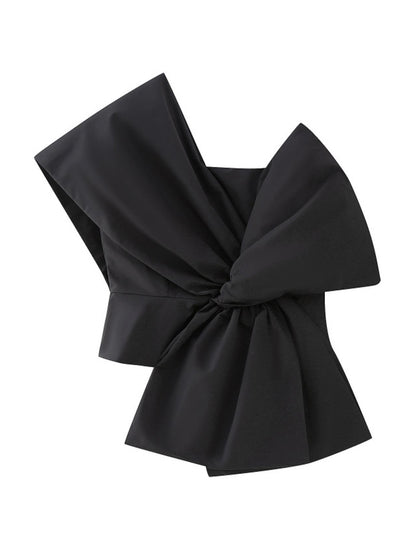 One-Shoulder Bow Top