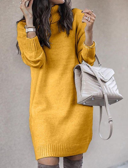 High-Neck Knit Sweater