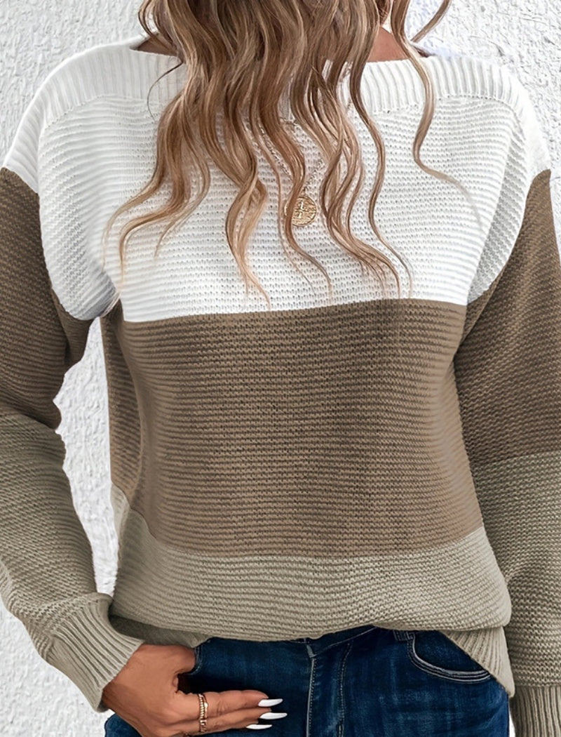 Color Block Knit Sweater